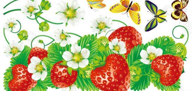 草莓墻貼圖片