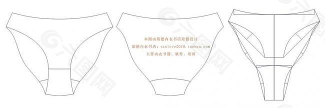 內(nèi)衣設(shè)計(jì) 比基尼紙樣圖片