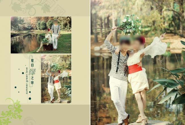 婚紗照相冊模板圖片