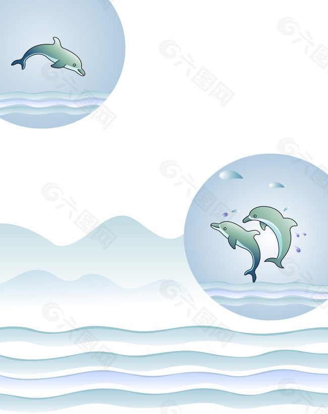 海豚海移門圖片