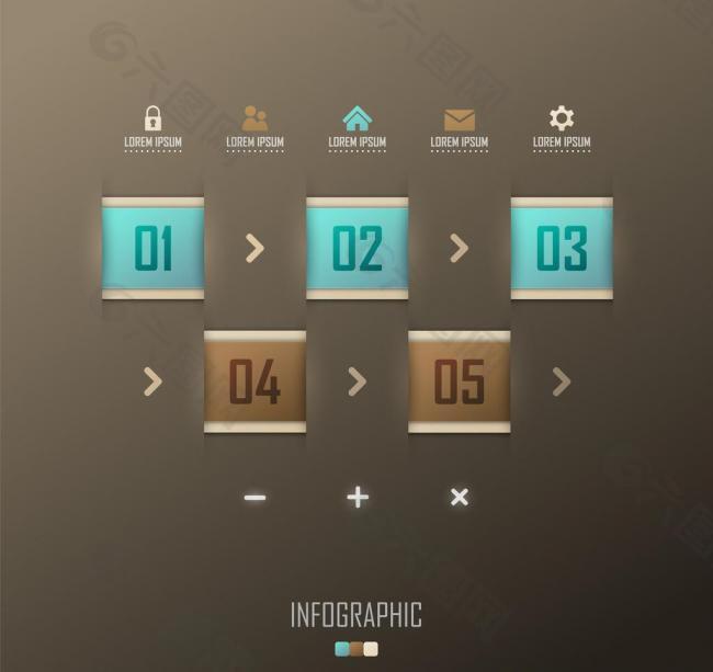 潮流彩色標(biāo)簽矢量圖片
