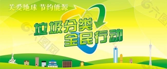 垃圾分類公益宣傳畫面圖片