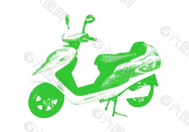 線條電動車圖片