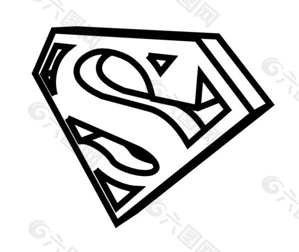 superman立体logo矢量素材