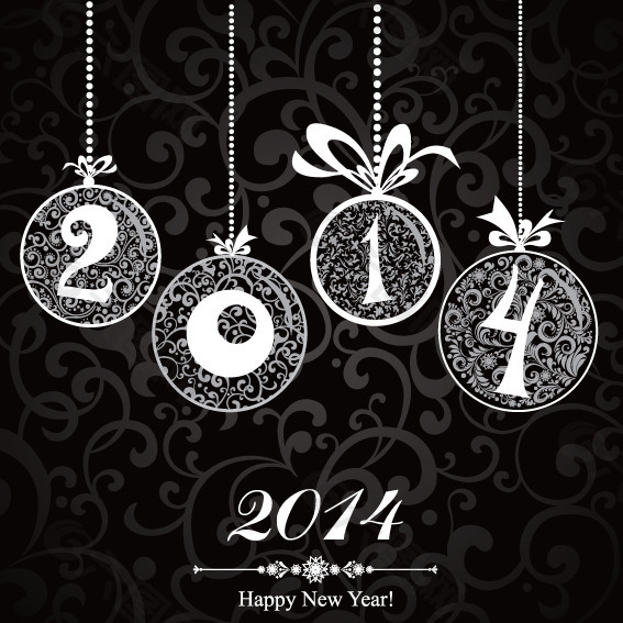 2014馬年圣誕主題模板矢量素材-4