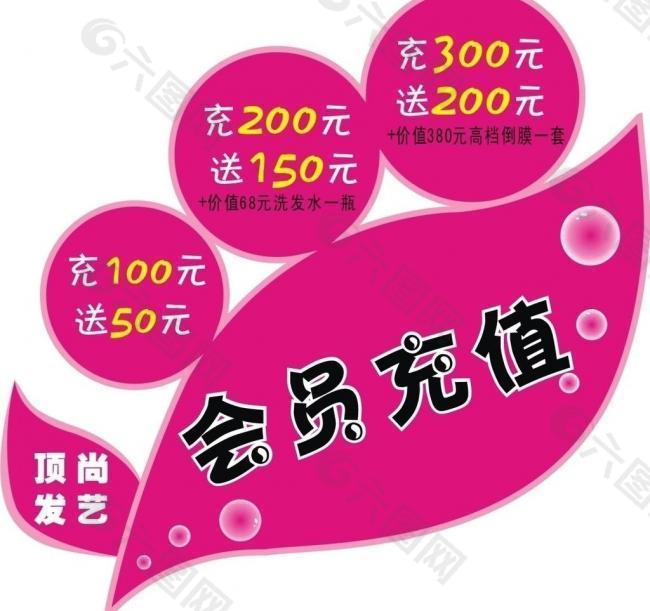 理發(fā)店會(huì)員充值 鏡貼圖片