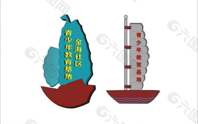 帆船形指示牌圖片