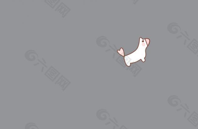 愛心狗 粉 印花圖片