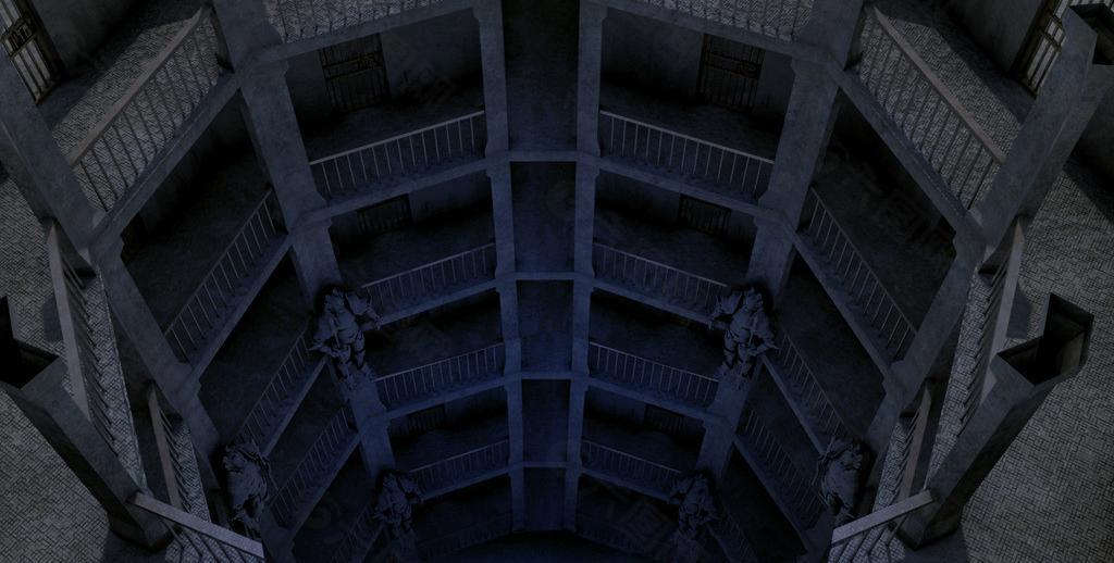 建筑楼层俯视图图片