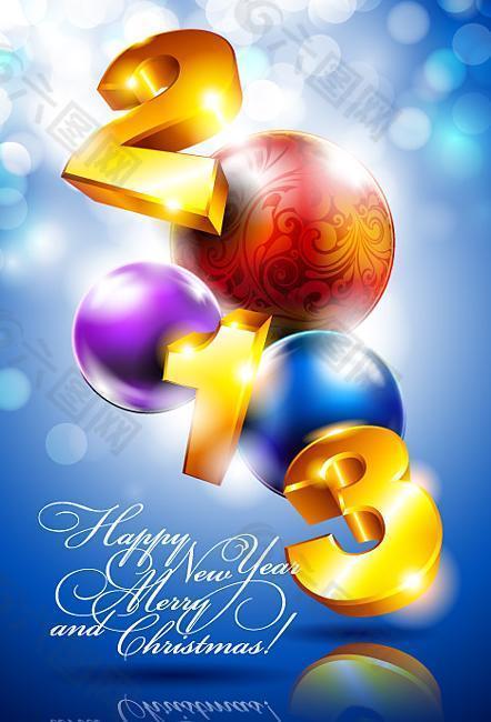 2013新年快樂背景矢量