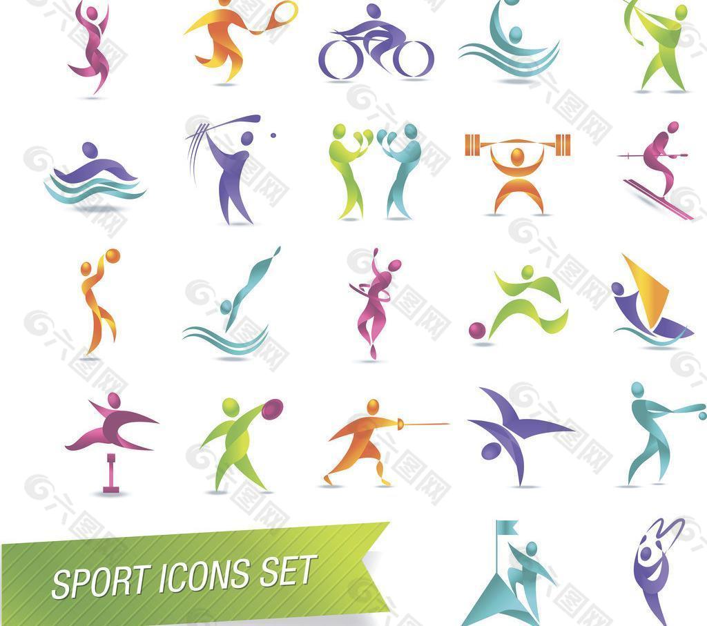 各种体育运动长跑图标设计元素图片素材免费下载 - 觅知网