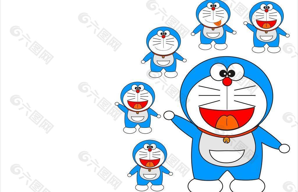 機器貓小叮當矢量圖圖片