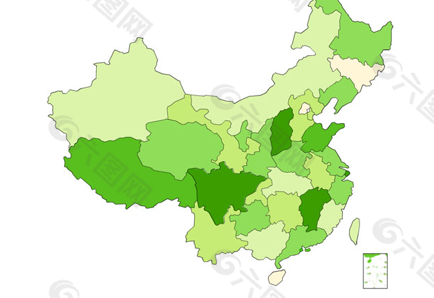 绿色中国地图flash