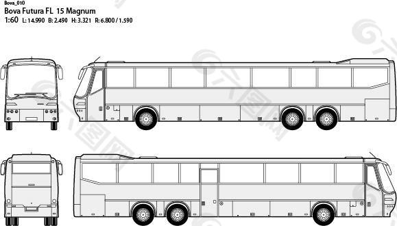 bova公共汽車矢量圖