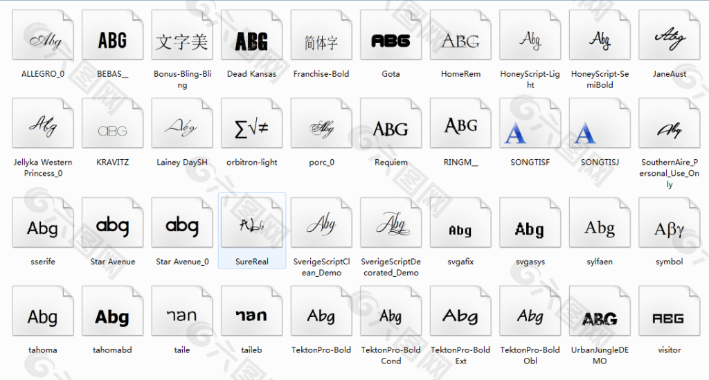 素材模板下载,本次设计元素 作品主题是 40款流行英文字体 设计师常用
