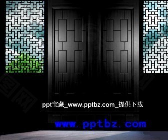 開門動態效果ppt模板