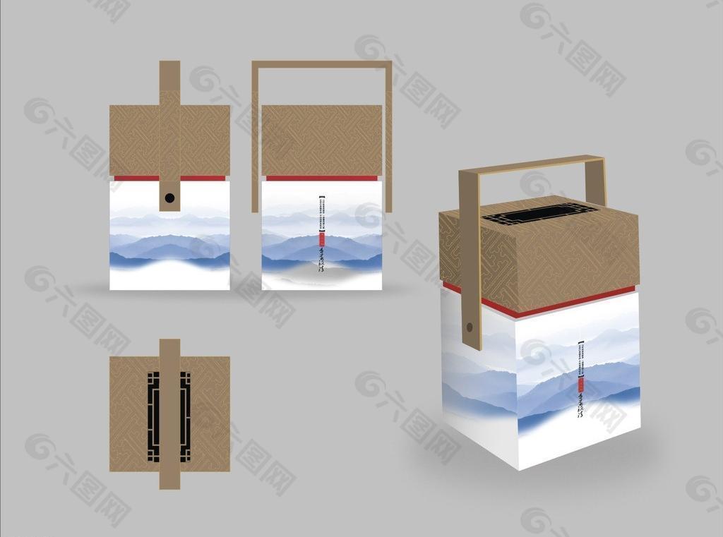 茶叶盒包装 (效果图 平面图)图片
