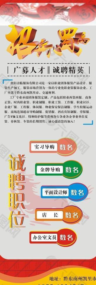 招聘展架圖片