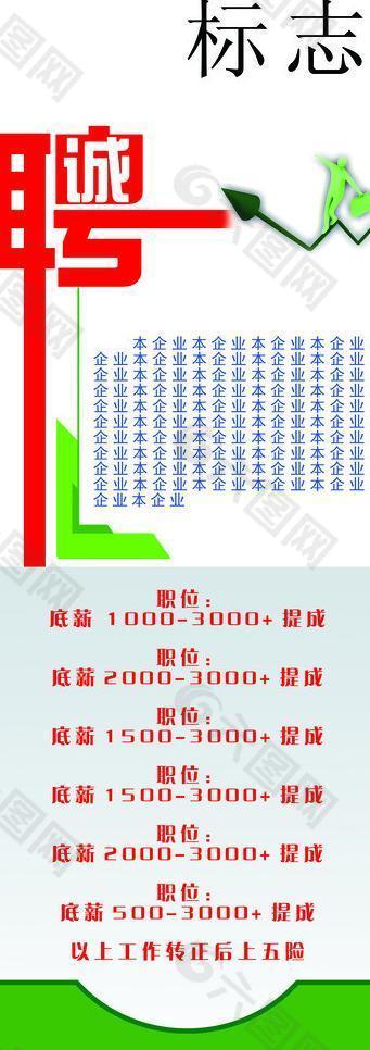 教育招聘易拉寶圖片