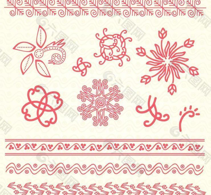 花紋圖標(biāo)歐式花紋標(biāo)簽圖片