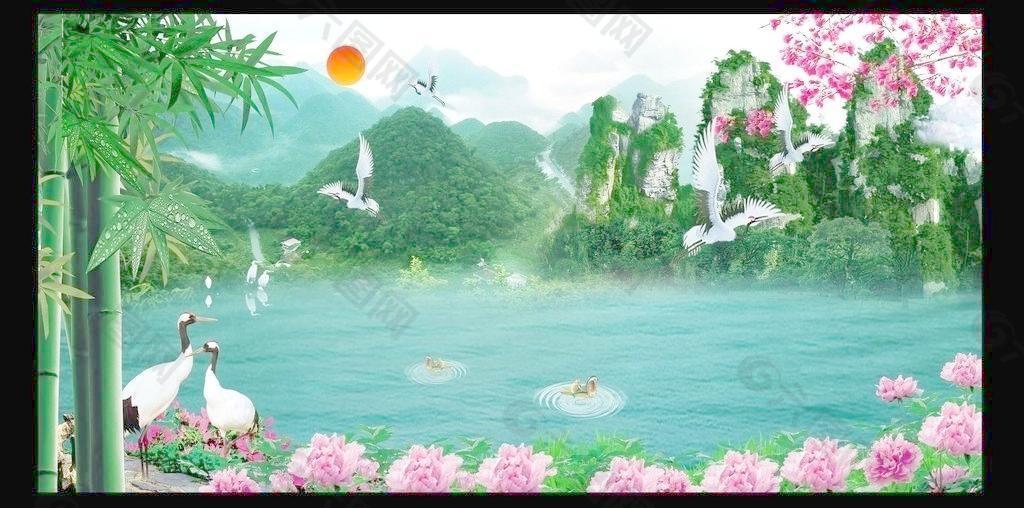 山水風(fēng)景畫圖片