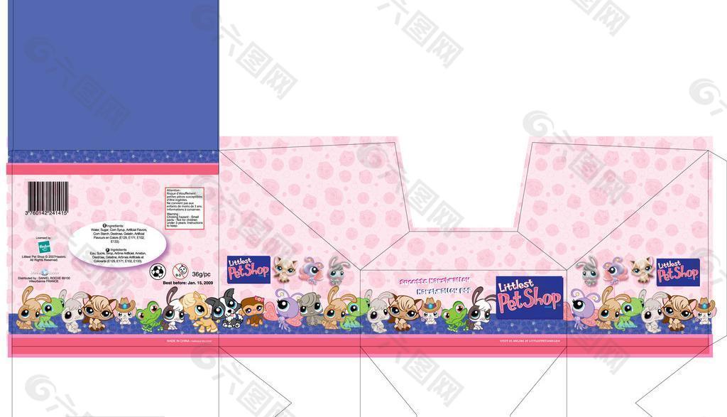 動物棒棒糖包裝圖片