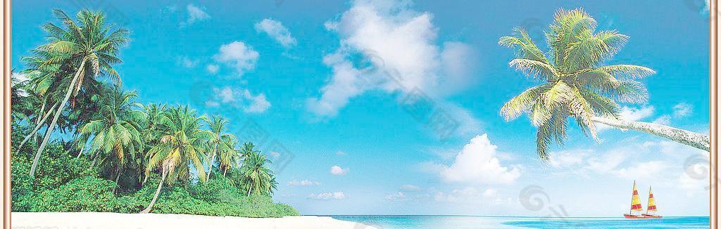 海邊風(fēng)景裝飾畫圖片