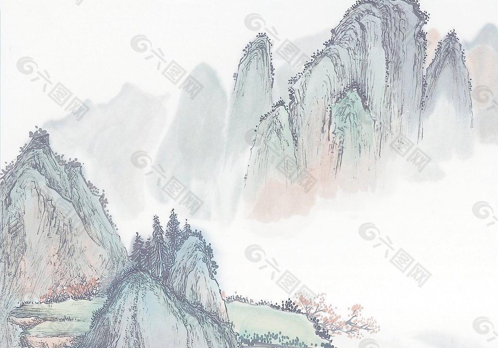 水墨山水畫圖片