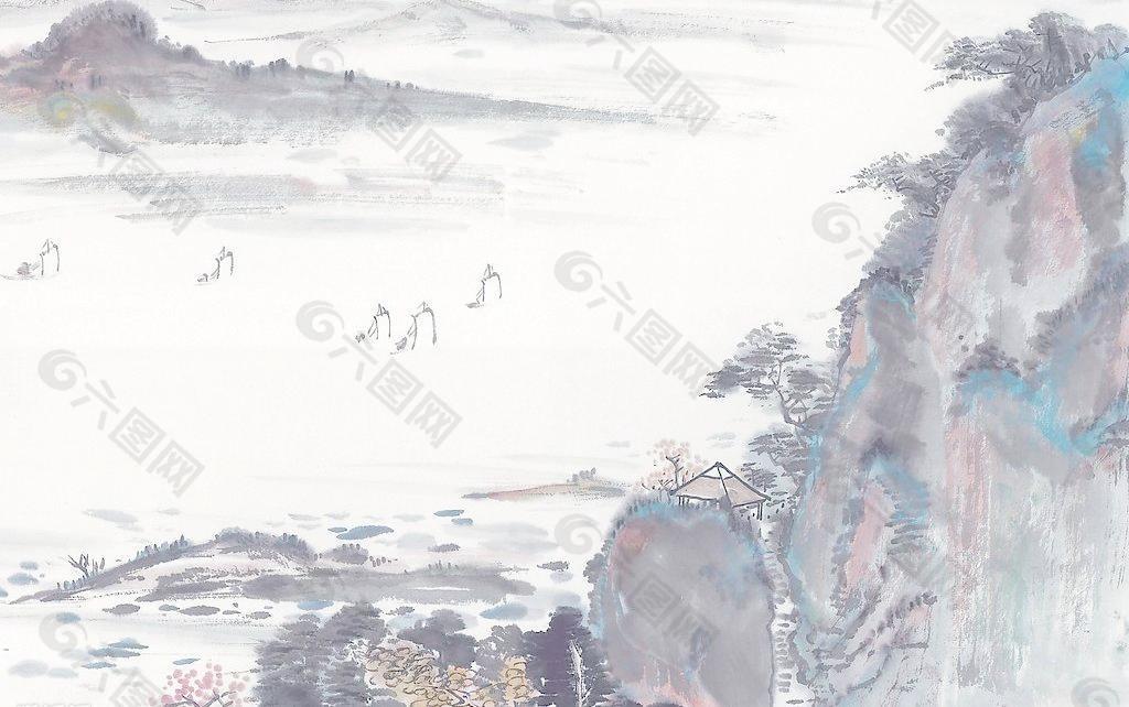 水墨山水畫圖片