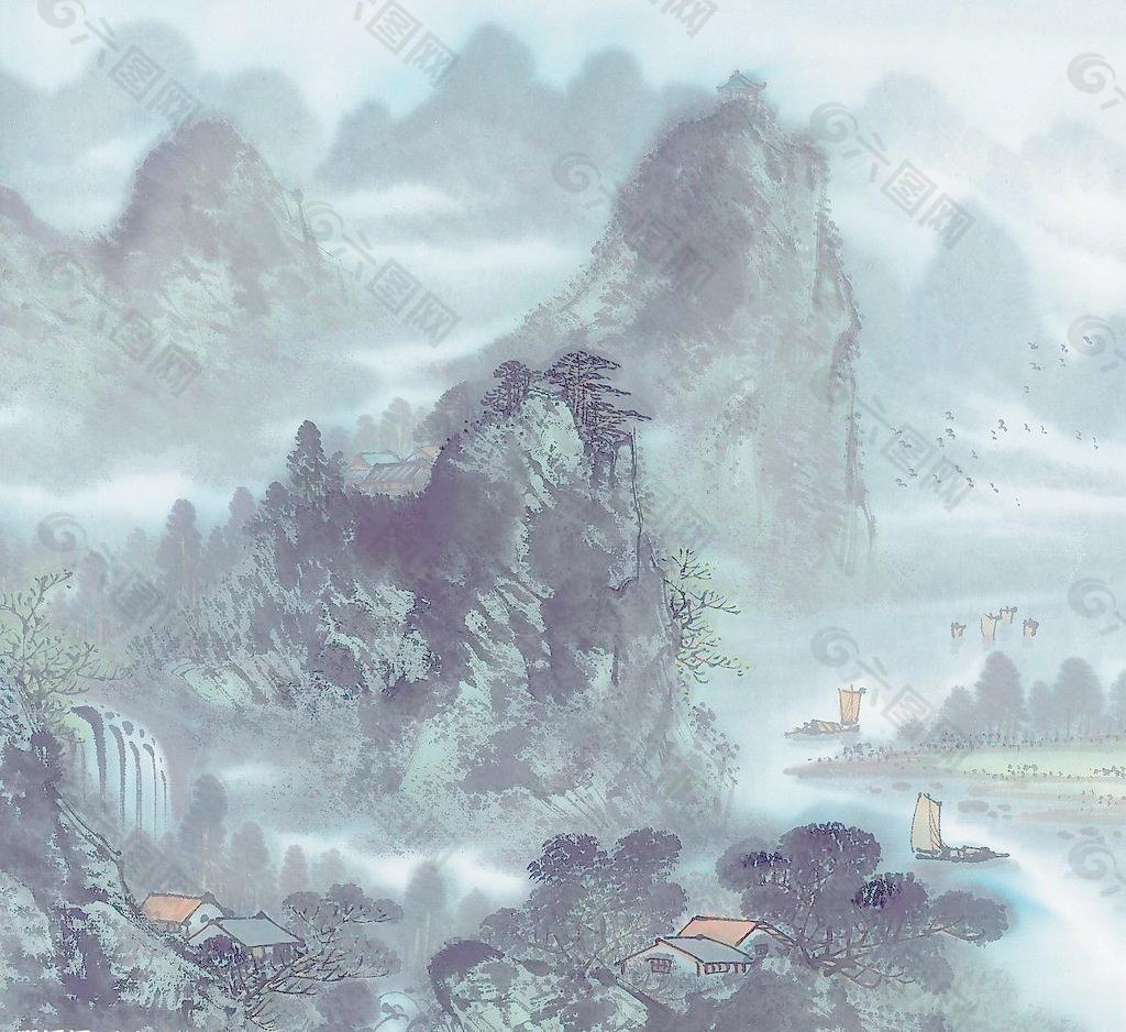 水墨山水畫圖片
