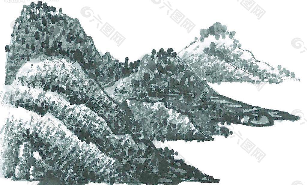 水墨山水畫圖片