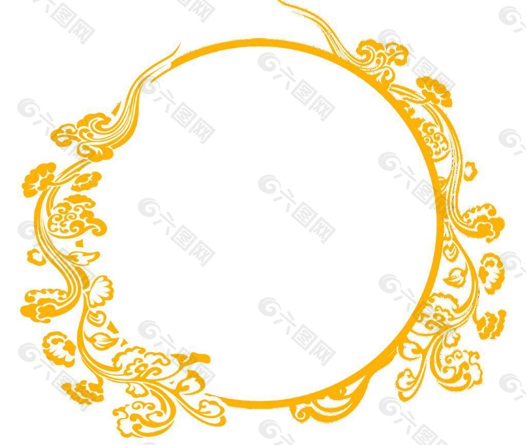 創(chuàng)意花邊云紋框圖片