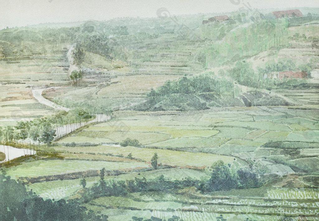水彩風(fēng)景圖片