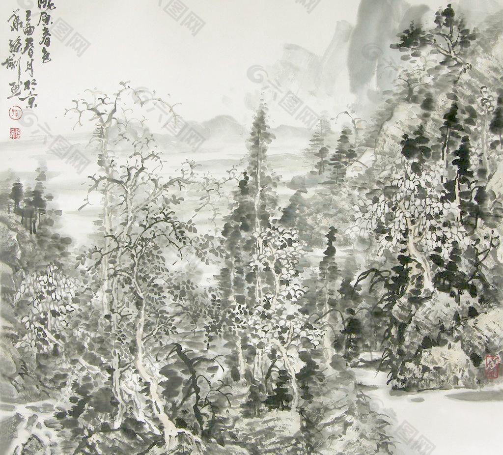 水墨山水圖片