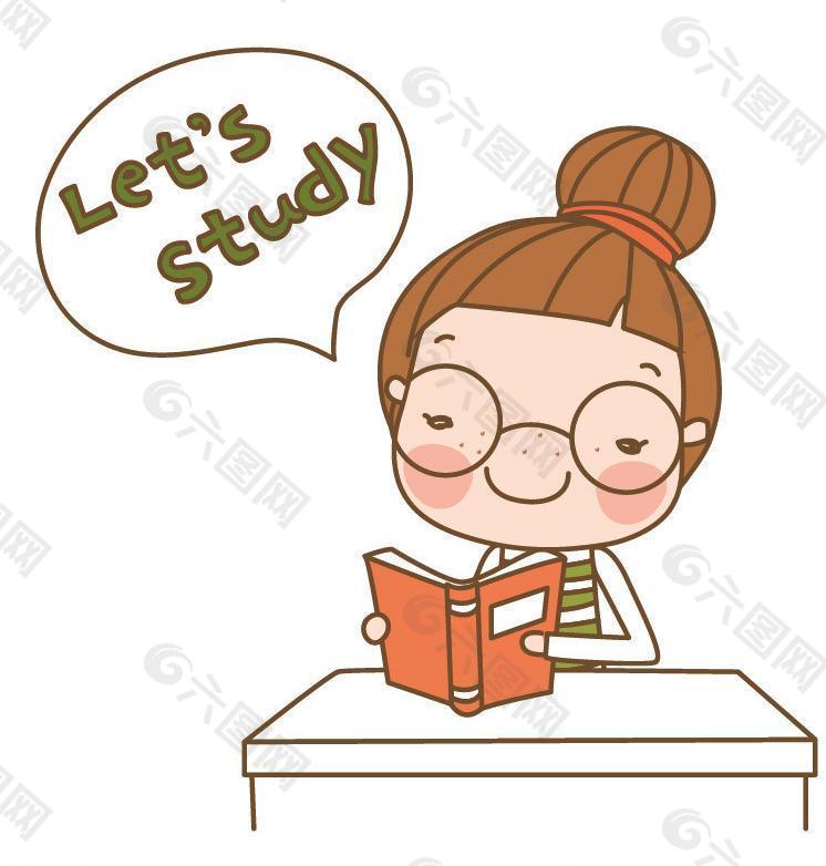 學習 卡通兒童圖片