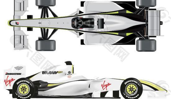 F1方程式賽車矢量素材