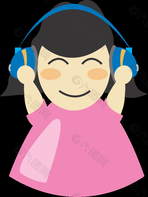 女孩headphone2