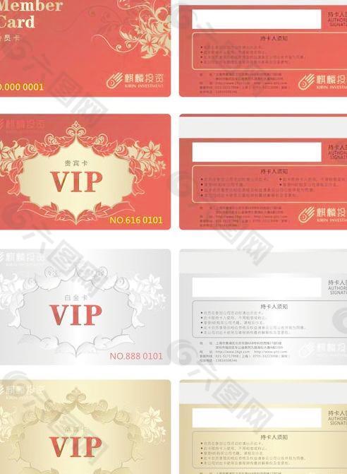 投資公司VIP會員卡矢量素材  C