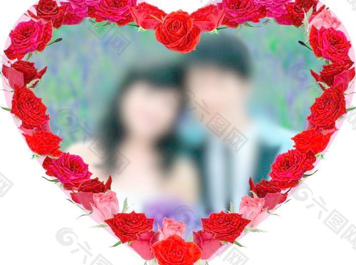 心型玫瑰花圖片