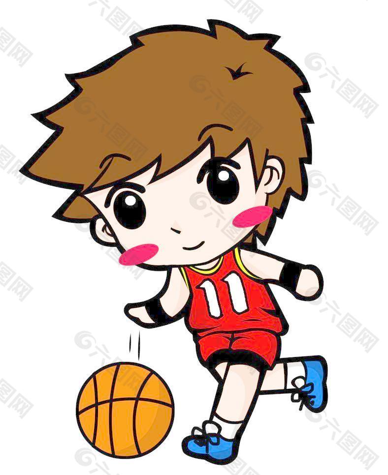 动漫人物男孩打篮球图片