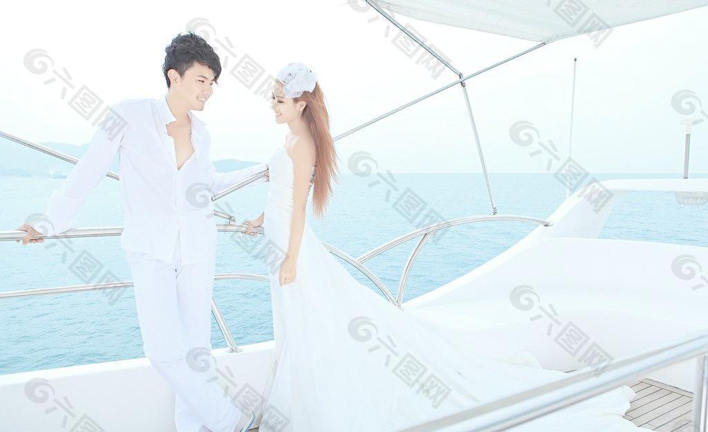 游艇婚紗照?qǐng)D片