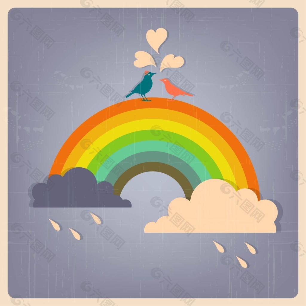 彩虹和白云平面广告素材免费下载(图片编号:1663356)