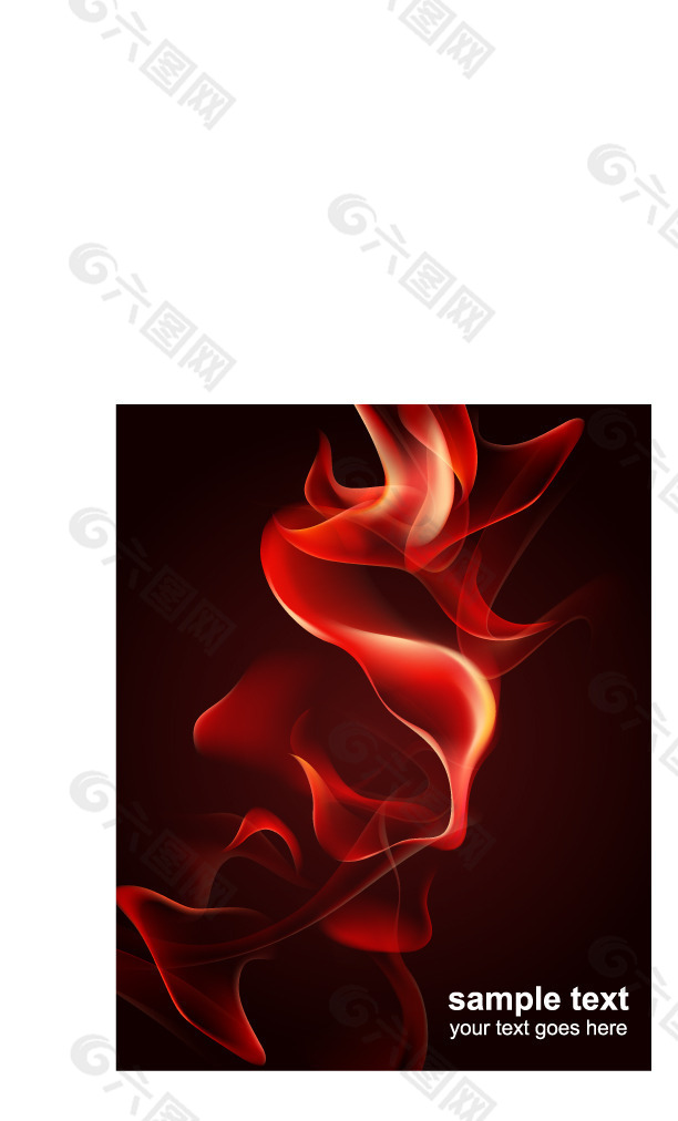 紅色煙霧火焰矢量2