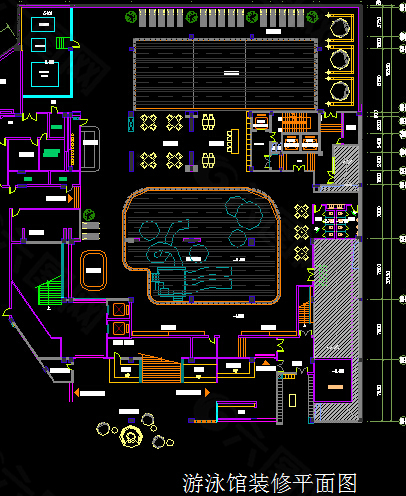 游泳馆装修平面图