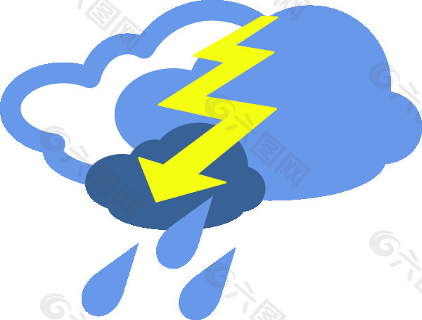 嚴重雷雨天氣符號剪貼畫