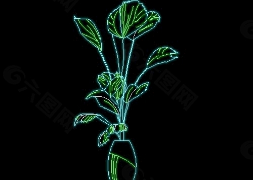 植物、盆景、花卉CAD飾物陳設(shè)圖紙素材7
