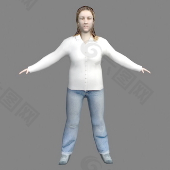 人物女性3d模型設計免費下載人體模型 5
