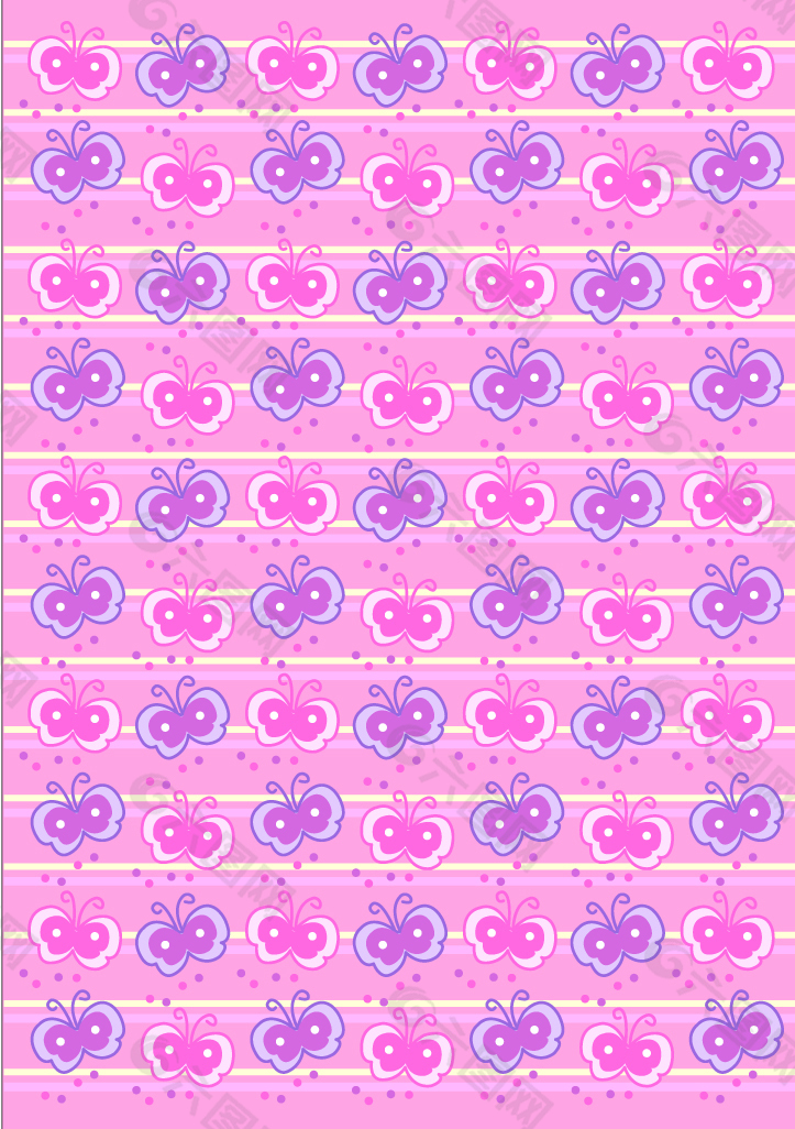 炫彩蝴蝶矢量底图