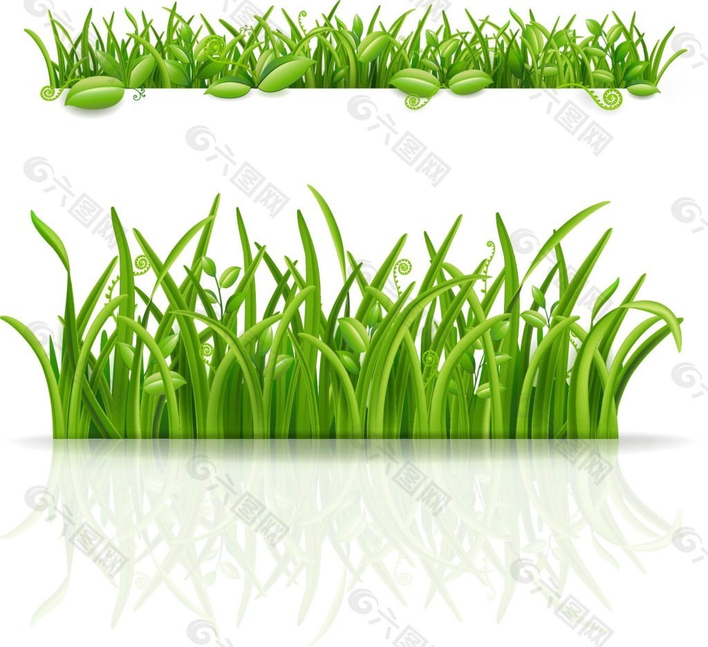 绿色的小草平面广告素材免费下载(图片编号:1