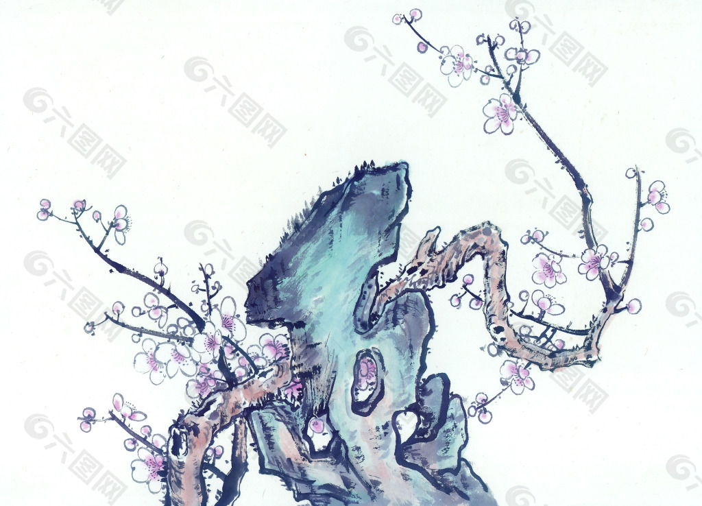梅花怪石